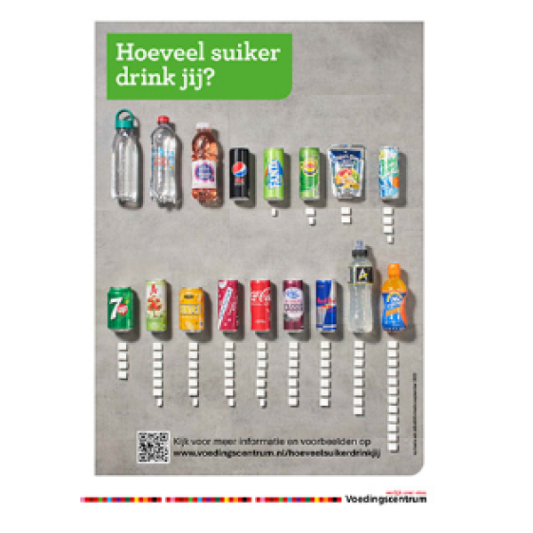 Poster Suiker in Frisdranken